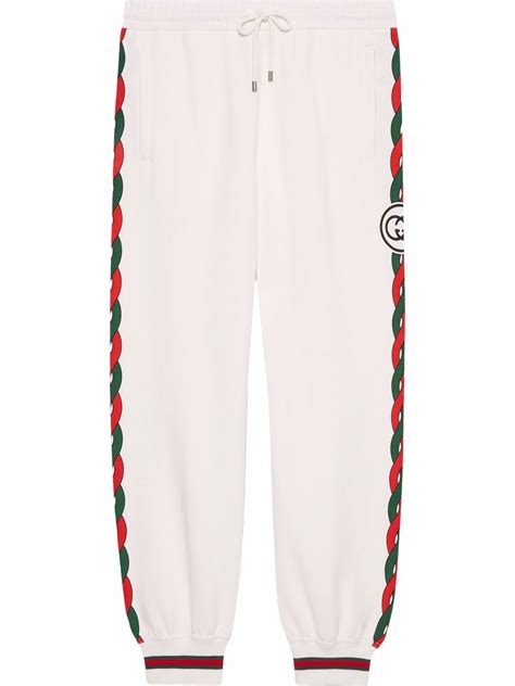 gold gucci track pants|Gucci style track pants.